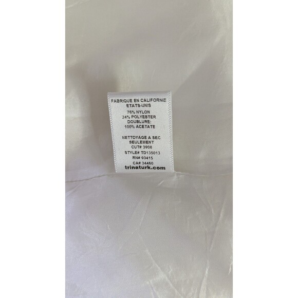 Trina Turk Ambros Embroidered Guipure Lace Fit Flare Dress in White Size 8 - Picture 11 of 11